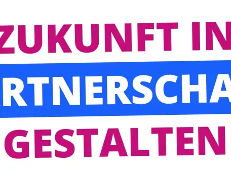 Spruch: Zukunft in Partnerschaft gestalten