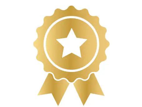 Ein goldenes Symbol für eine Auszeichnung