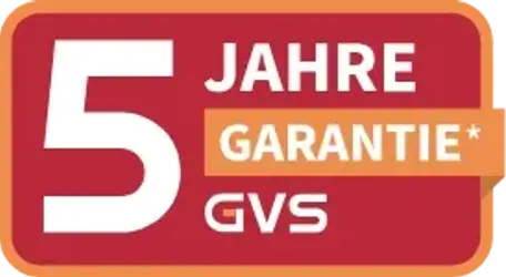 Ein 5 Jahre Garantie Siegel von GVS